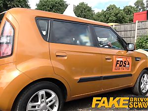 fake Driving college Posh kinky big-chested examiner